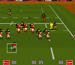 World Class Rugby 2 - Kokunai Gekitou Hen '93 (Japan) In game screenshot